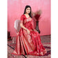 Generic Women's Banarasi Silk Printed Saree With Unstitched Blouse 5.5Mtr (Red) - MYLUXURY LANE ENTERPRISE