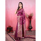 Generic Women's Banarasi Silk Printed Saree With Unstitched Blouse 5.5Mtr (Wine) - MYLUXURY LANE ENTERPRISE