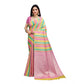 Generic Women's Cotton Blended Printed Saree With Unstitched Blouse 5.5Mtr (Pink) - MYLUXURY LANE ENTERPRISE