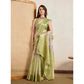 Generic Women's Viscose Printed Saree With Unstitched Blouse 5.5Mtr (Light Green) - MYLUXURY LANE ENTERPRISE