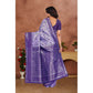 Generic Women's Banarasi Silk Jaquard Woven Saree With Unstitched Blouse 5.5Mtr (Purple) - MYLUXURY LANE ENTERPRISE