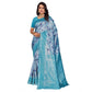 Generic Women's Banarasi Silk Jaquard Woven Saree With Unstitched Blouse 5.5Mtr (Light Blue) - MYLUXURY LANE ENTERPRISE