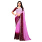 Generic Women's Chiffon Embroidred Saree With Unstitched Blouse 5.5Mtr (Pink) - MYLUXURY LANE ENTERPRISE