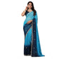 Generic Women's Chiffon Embroidred Saree With Unstitched Blouse 5.5Mtr (Light Blue) - MYLUXURY LANE ENTERPRISE