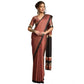 Generic Women's Satin Printed Saree With Unstitched Blouse 5.5Mtr (Black) - MYLUXURY LANE ENTERPRISE