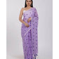 Generic Women's Linen Printed Saree With Unstitched Blouse 5.5Mtr (Purple) - MYLUXURY LANE ENTERPRISE