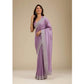 Generic Women's Silk Embroidred Saree With Unstitched Blouse 5.5Mtr (Purple) - MYLUXURY LANE ENTERPRISE