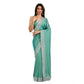 Generic Women's Silk Embroidred Saree With Unstitched Blouse 5.5Mtr (Light Green) - MYLUXURY LANE ENTERPRISE