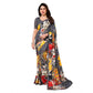 Generic Women's Georgette Printed Saree With Unstitched Blouse 5.5Mtr (Multicolor) - MYLUXURY LANE ENTERPRISE