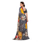 Generic Women's Georgette Printed Saree With Unstitched Blouse 5.5Mtr (Multicolor) - MYLUXURY LANE ENTERPRISE