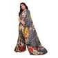 Generic Women's Georgette Printed Saree With Unstitched Blouse 5.5Mtr (Multicolor) - MYLUXURY LANE ENTERPRISE
