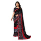 Generic Women's Georgette Printed Saree With Unstitched Blouse 5.5Mtr (Black) - MYLUXURY LANE ENTERPRISE