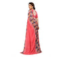 Generic Women's Georgette Printed Saree With Unstitched Blouse 5.5Mtr (Pink) - MYLUXURY LANE ENTERPRISE
