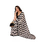 Generic Women's Georgette Printed Saree With Unstitched Blouse 5.5Mtr (Black) - MYLUXURY LANE ENTERPRISE