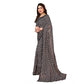 Generic Women's Georgette Printed Saree With Unstitched Blouse 5.5Mtr (Black) - MYLUXURY LANE ENTERPRISE