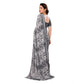 Generic Women's Georgette Printed Saree With Unstitched Blouse 5.5Mtr (Grey) - MYLUXURY LANE ENTERPRISE