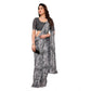 Generic Women's Georgette Printed Saree With Unstitched Blouse 5.5Mtr (Grey) - MYLUXURY LANE ENTERPRISE