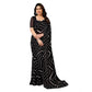 Generic Women's Georgette Printed Saree With Unstitched Blouse 5.5Mtr (Black) - MYLUXURY LANE ENTERPRISE