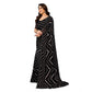 Generic Women's Georgette Printed Saree With Unstitched Blouse 5.5Mtr (Black) - MYLUXURY LANE ENTERPRISE