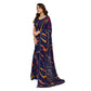 Generic Women's Georgette Printed Saree With Unstitched Blouse 5.5Mtr (Blue) - MYLUXURY LANE ENTERPRISE