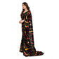 Generic Women's Georgette Printed Saree With Unstitched Blouse 5.5Mtr (Black) - MYLUXURY LANE ENTERPRISE