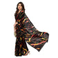 Generic Women's Georgette Printed Saree With Unstitched Blouse 5.5Mtr (Black) - MYLUXURY LANE ENTERPRISE