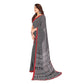 Generic Women's Georgette Printed Saree With Unstitched Blouse 5.5Mtr (Black) - MYLUXURY LANE ENTERPRISE