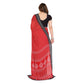 Generic Women's Georgette Printed Saree With Unstitched Blouse 5.5Mtr (Red) - MYLUXURY LANE ENTERPRISE