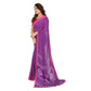 Generic Women's Georgette Printed Saree With Unstitched Blouse 5.5Mtr (Purple) - MYLUXURY LANE ENTERPRISE