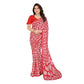 Generic Women's Georgette Printed Saree With Unstitched Blouse 5.5Mtr (Red) - MYLUXURY LANE ENTERPRISE