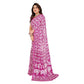 Generic Women's Georgette Printed Saree With Unstitched Blouse 5.5Mtr (Pink) - MYLUXURY LANE ENTERPRISE