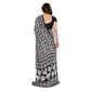 Generic Women's Georgette Printed Saree With Unstitched Blouse 5.5Mtr (Black) - MYLUXURY LANE ENTERPRISE