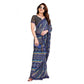 Generic Women's Georgette Printed Saree With Unstitched Blouse 5.5Mtr (Blue) - MYLUXURY LANE ENTERPRISE