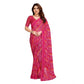 Generic Women's Georgette Printed Saree With Unstitched Blouse 5.5Mtr (Pink) - MYLUXURY LANE ENTERPRISE