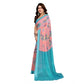 Generic Women's Georgette Printed Saree With Unstitched Blouse 5.5Mtr (Pink) - MYLUXURY LANE ENTERPRISE