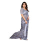 Generic Women's Georgette Printed Saree With Unstitched Blouse 5.5Mtr (Grey) - MYLUXURY LANE ENTERPRISE