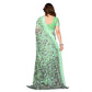 Generic Women's Georgette Printed Saree With Unstitched Blouse 5.5Mtr (Light Green) - MYLUXURY LANE ENTERPRISE