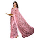 Generic Women's Georgette Printed Saree With Unstitched Blouse 5.5Mtr (Pink) - MYLUXURY LANE ENTERPRISE