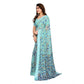 Generic Women's Georgette Printed Saree With Unstitched Blouse 5.5Mtr (Blue) - MYLUXURY LANE ENTERPRISE