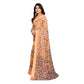 Generic Women's Georgette Printed Saree With Unstitched Blouse 5.5Mtr (Orange) - MYLUXURY LANE ENTERPRISE