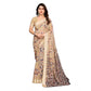 Generic Women's Georgette Printed Saree With Unstitched Blouse 5.5Mtr (Beige) - MYLUXURY LANE ENTERPRISE