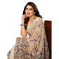 Generic Women's Georgette Printed Saree With Unstitched Blouse 5.5Mtr (Beige) - MYLUXURY LANE ENTERPRISE