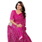 Generic Women's Georgette Printed Saree With Unstitched Blouse 5.5Mtr (Pink) - MYLUXURY LANE ENTERPRISE