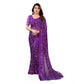 Generic Women's Georgette Printed Saree With Unstitched Blouse 5.5Mtr (Purple) - MYLUXURY LANE ENTERPRISE