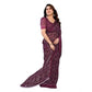 Generic Women's Georgette Printed Saree With Unstitched Blouse 5.5Mtr (Wine) - MYLUXURY LANE ENTERPRISE