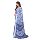 Generic Women's Georgette Printed Saree With Unstitched Blouse 5.5Mtr (Light Blue) - MYLUXURY LANE ENTERPRISE