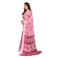 Generic Women's Georgette Printed Saree With Unstitched Blouse 5.5Mtr (Pink) - MYLUXURY LANE ENTERPRISE