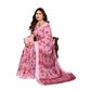 Generic Women's Georgette Printed Saree With Unstitched Blouse 5.5Mtr (Pink) - MYLUXURY LANE ENTERPRISE