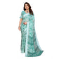 Generic Women's Georgette Printed Saree With Unstitched Blouse 5.5Mtr (Green) - MYLUXURY LANE ENTERPRISE