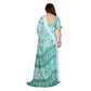 Generic Women's Georgette Printed Saree With Unstitched Blouse 5.5Mtr (Green) - MYLUXURY LANE ENTERPRISE